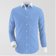 Sky Checkish Formal Shirt